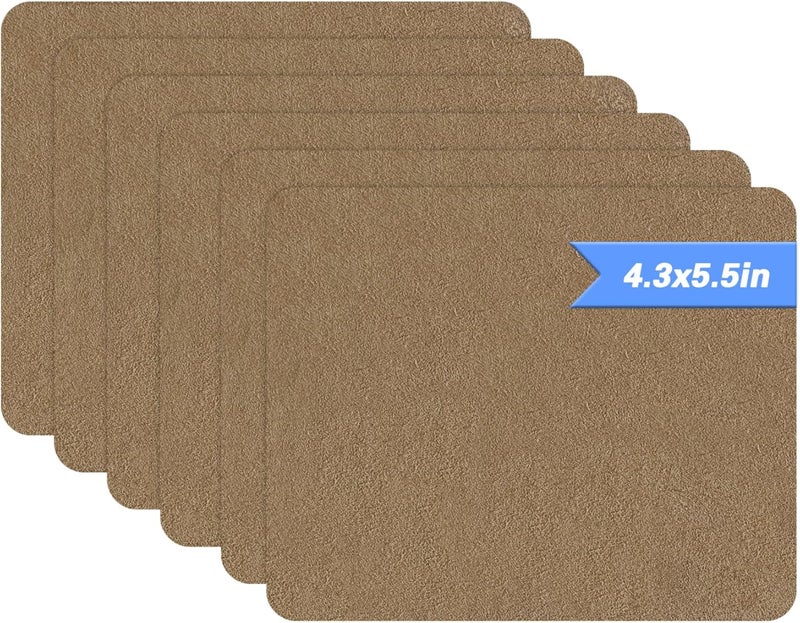 Azobur Repair Patch, 6 Piece Microfiber Patches, Self Adhesive Fabric Sofa Patch Repair Fabric, Luxurious Look, Quick Fix Sofa.(Khaki) - Image 1